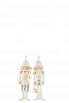 Dekoratsioon NUTCRACKER v&auml;ike 2 tk komplekt, kuld/valge