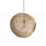 Rippvalgusti LUNA rotangist, must - 50x52x50 cm