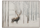 Maal DEER + SNOW 140x100x2,8 cm, pruun/valge