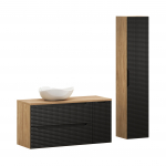 M&ouml;&ouml;blikomplekt LUXOR BLACK 120 cm Cloud t&ouml;&ouml;pinnaga, &otilde;litatud tamm/matt must