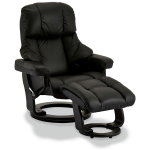 Tugitool CROWN jalatatoega recliner, must