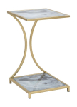 Abilaud LEVEL 40x35x60 cm, kuldne/valge