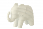 Dekoratsioon ELEPHANT STRIPED suur, valge