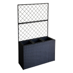 Lillekast WICKER taimetoega 83x29xH55/146cm, must