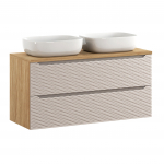 M&ouml;&ouml;blikomplekt SMILE 120 cm + 2 kraanikauss, beež