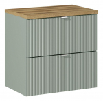 M&ouml;&ouml;blikomplekt LINE REED GREEN 60 cm lauaplaadiga, pilliroo roheline