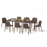 Aiam&ouml;&ouml;bli komplekt TIBERINA BISTROT/TEVERE 147-211 8+1, pruun