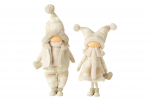Dekoratsioon BOY+GIRL WINTER HEART 2tk komplekt, beež