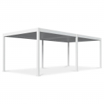 Pergola GUTROOF DELUXE elektriline LED 3,6x7,2m, valge