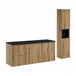 Komplekt NOVA 140 cm k&otilde;rge kapiga, Coast Evoke tamm