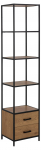 Riiul SEAFORD 42x35x185 cm, metsik tamm/must