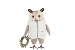 Dekoratsioon OWL COAT suurus L, beež/valge