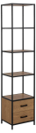 Riiul SEAFORD 42x35x185 cm, metsik tamm/must