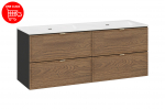 M&ouml;&ouml;blikomplekt SKY 120 cm, matt must, Casella tamm