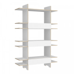 Riiul PAGODA, valge/tamm