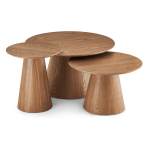 Diivanilaud TANGO 3tk &oslash;45/60/80, looduslik tamm