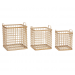 Korv SQUARE 3tk komplekt, looduslik