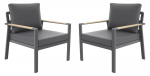 Lounge toolid SIBIU 2tk, grafiit