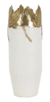 Vaas LEAF EDGE &Oslash;17x47,5 cm, valge/kuldne