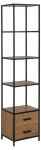 Riiul SEAFORD 42x35x185 cm, metsik tamm/must