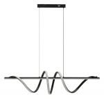 Laelamp SPIRAL LED 101x25x30-150 cm (3 v&auml;rvi valgus), must/valge
