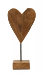 Skulptuur HEART 15x10x35cm, pruun