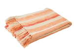 Pleed STRIPED, beež/tumeoranž