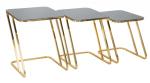 Abilaud SIMPLE 3tk komplekt, kuldne/must
