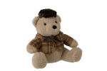 Uksestopper BEAR ruuduline, beež/tumepruun