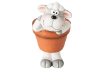 Dekoratiivkaunistus SHEEP IN POT, hall/pruun