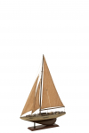 Dekoratsioon SAILBOAT keskmise suurusega, pruun