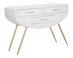 Konsoollaud VENUS 110x40x80, valge/kuldne