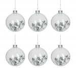 J&otilde;ulukuulid BAUBLE &uuml;mmargused l&auml;bipaistvad 6tk