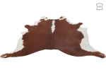 Nahast vaip COWHIDE 3-4m&sup2;, pruun/valge