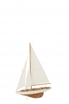 Dekoratsioon SAILBOAT keskmine, valge/naturaalne