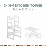 K&ouml;&ouml;gitorn 2-&uuml;hes muudetav - laud ja toolide komplekt