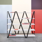 Riiul SIK-SAK, valge/must