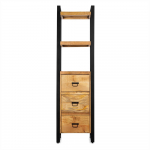 Raamaturiiul BRITT sahtlitega, naturaalne