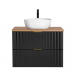 Komplekt ADEL BLACK 80 cm + kraanikauss, matt must