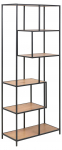Riiul SEAFORD 77x35x185 cm, looduslik/must