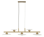 Laelamp EMILY 5-valgusega 100x24x18 cm, kuldne/l&auml;bipaistev