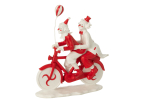 Dekoratsioon CLOWN BIKE STONE, punane/valge
