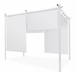 Kangaskatusega pergola HARDMAISTER SPRINT PLUS 3&times;3m, valge