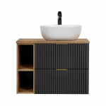 Komplekt ADEL BLACK 80 cm + kraanikaus, matt must