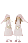 J&otilde;ulukaunistus ANGEL HEART+STAR 2-osaline komplekt, roosa/kuldne
