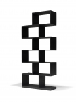 Riiul ZIG-ZAG 80x30x180 cm, must