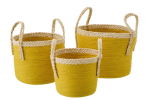 Korvide komplekt SUNNY 3tk, sinepikollane/naturaalne