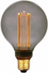 LED pirn SMOKE 9,5 cm, must