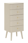 Kummut SHY 37,5&times;34&times;89 cm, valge/kuldne
