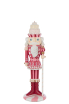 Kaunistus NUTCRACKER CANDY keskmine, valge/roosa